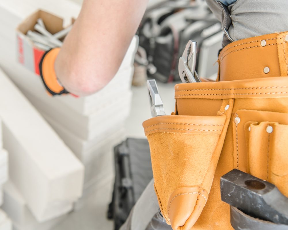 Handyman Tools Belt Closeup